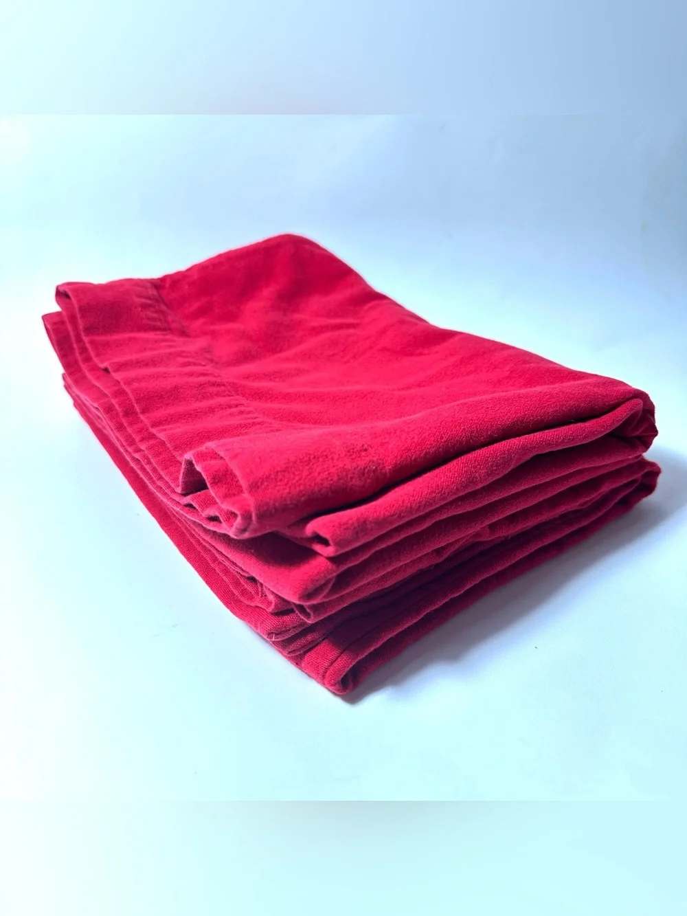 Vintage LL Bean Flannel Pillowcases Set Of 2 Red Germany Czech 71341